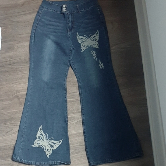 SHEIN High Rise Flare Jeans - Picture 1 of 5